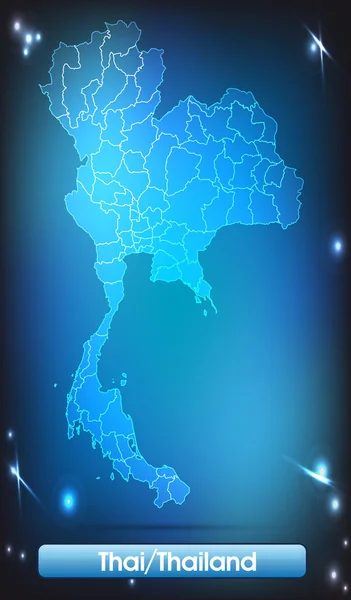 Karte von Thailand — Stockvektor