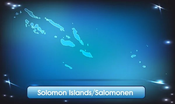 Map of solomon islands — Stock Vector