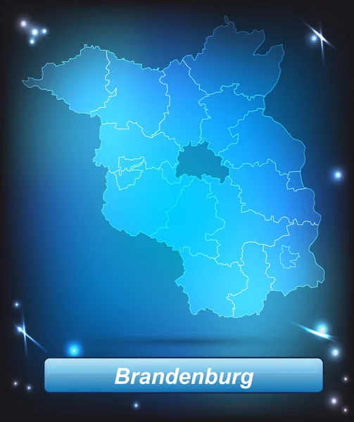 Mapa Brandenburgii — Wektor stockowy