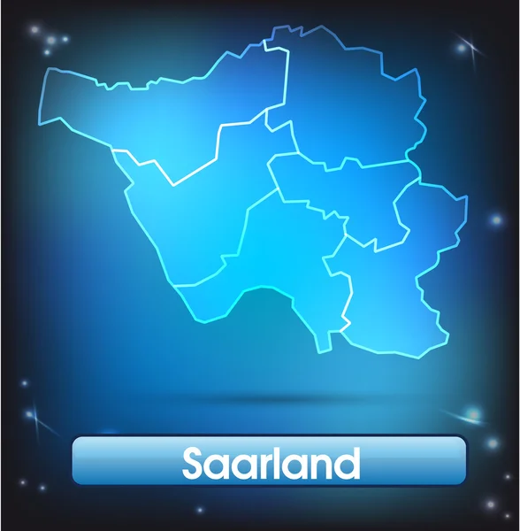 La carte de Sarre — Image vectorielle