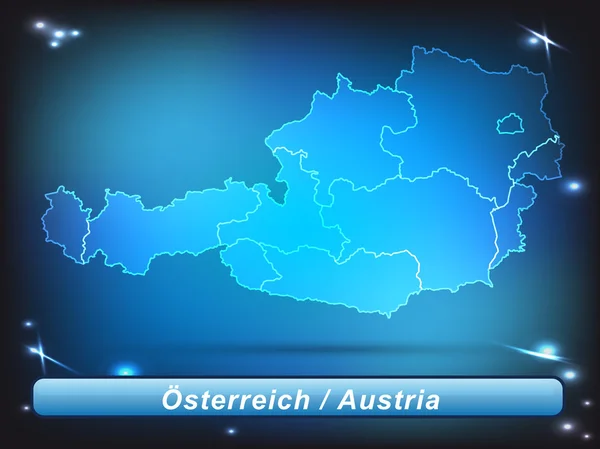 Karte von Österreich — Stockvektor