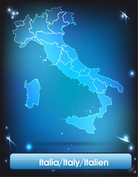 Landkarte von Italien — Stockvektor