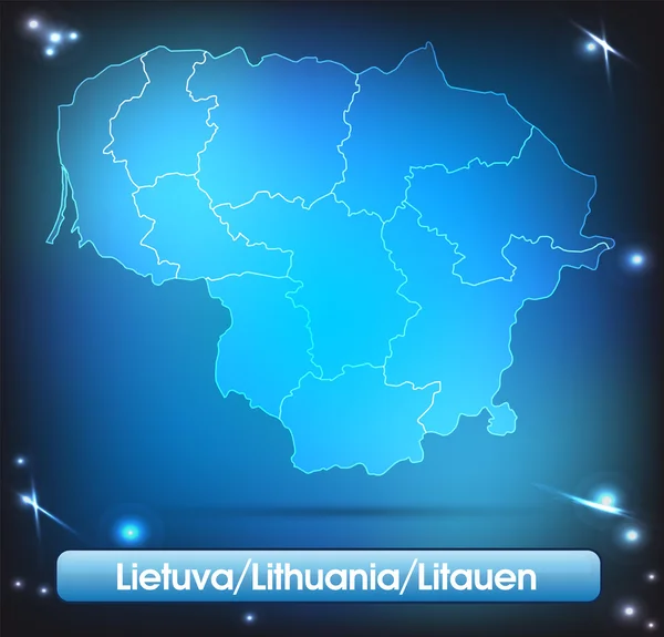 Mapa online de Lituania — Vector de stock