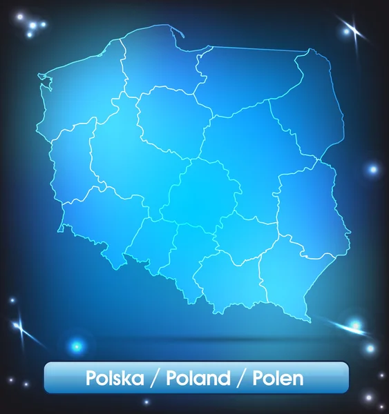 Mapa Polska — Stockový vektor