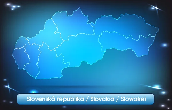 Mapa slovenska — Stockový vektor