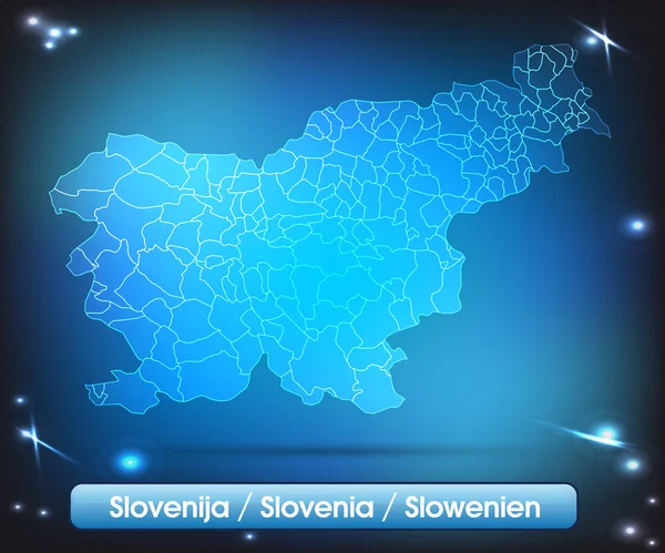 La carte de La Slovénie — Image vectorielle