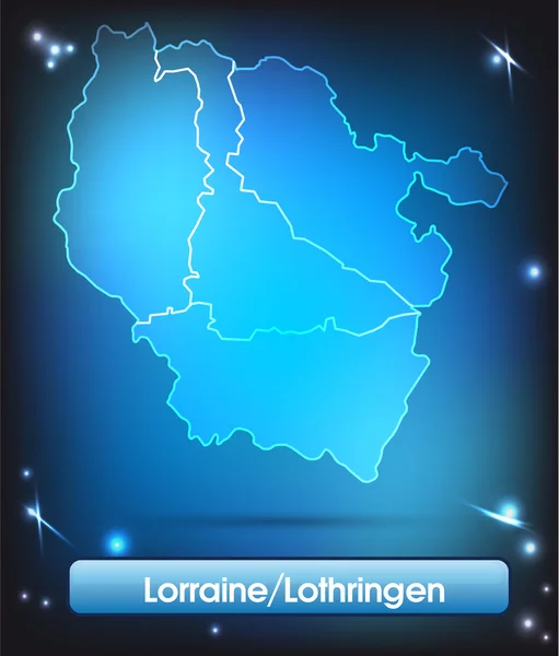 Mapa Lorraine — Stockový vektor