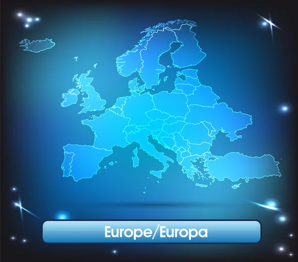 Mapa da Europa — Vetor de Stock