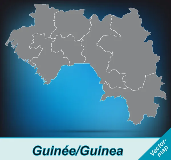 Mapa Guineje — Stockový vektor