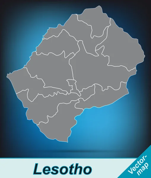 El mapa de Lesotho — Archivo Imágenes Vectoriales