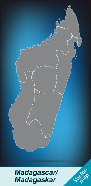 马达加斯加的地图 — 图库矢量图片