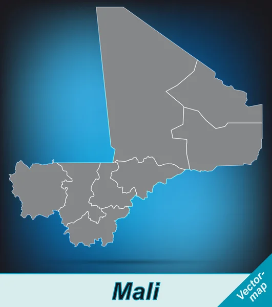 マリ共和国の地図 — ストックベクタ