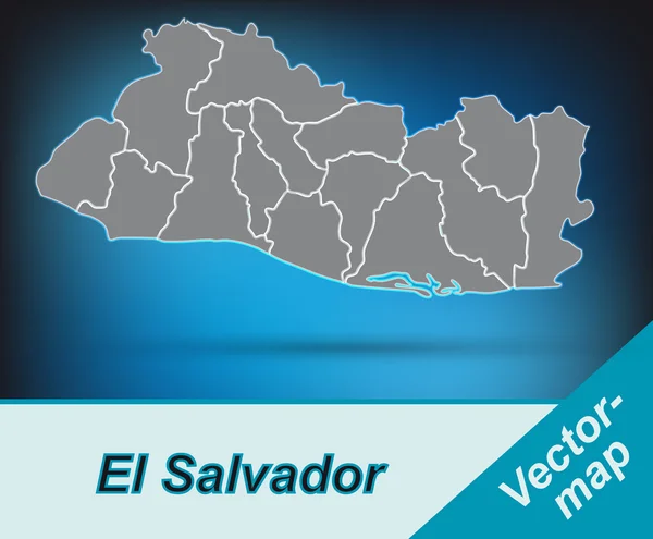 Карта Эль-Сальвадора — стоковый вектор