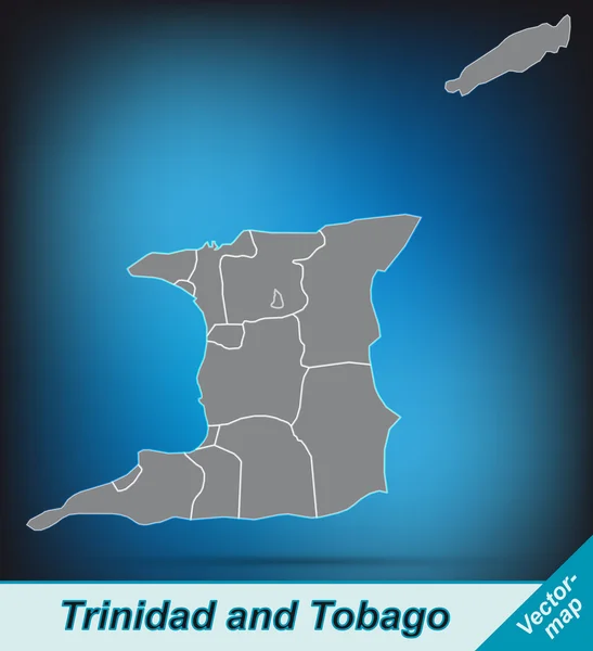 La carte de Trinité-et-Tobago — Image vectorielle