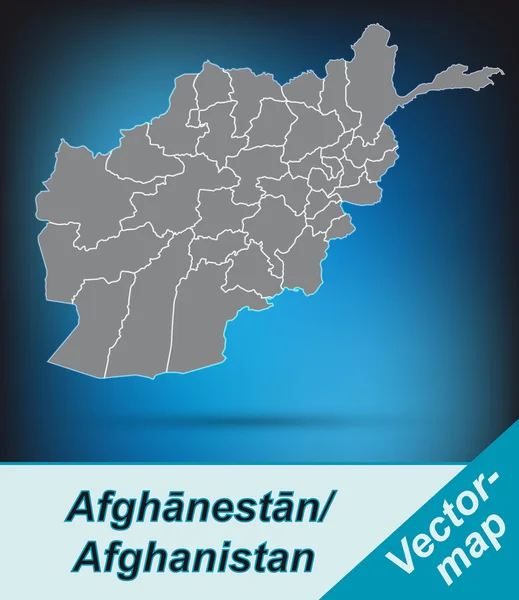 Karta över afghanistan — Stock vektor