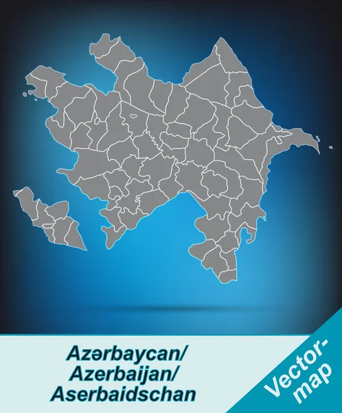 阿塞拜疆的地图 — 图库矢量图片