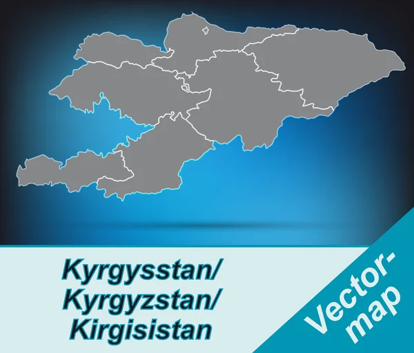 Mapa Kirgistanu — Wektor stockowy