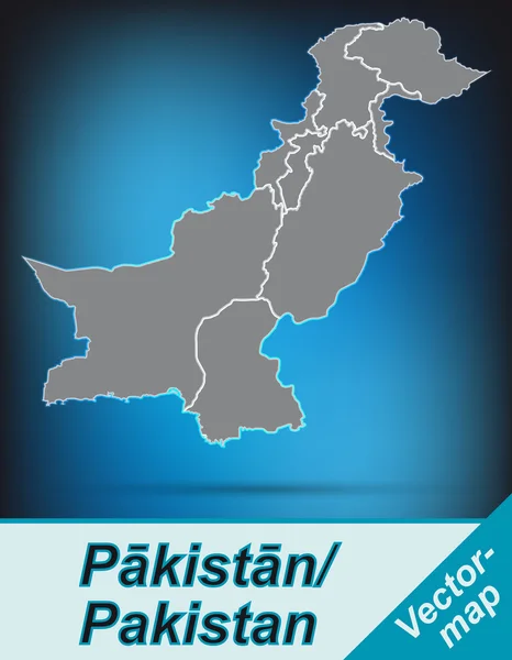 Kart over Pakistan – stockvektor