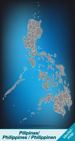 O mapa de filipinas —  Vetores de Stock