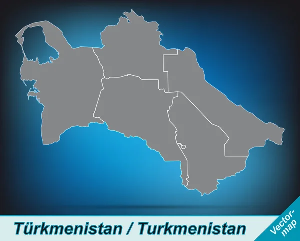 Kaart van turkmenistan — Stockvector