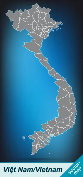 Carte du Vietnam — Image vectorielle