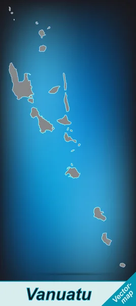 Mapa online de Vanuatu — Vector de stock