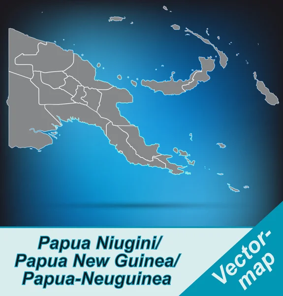 Mapa Papuy-Nové Guineje — Stockový vektor