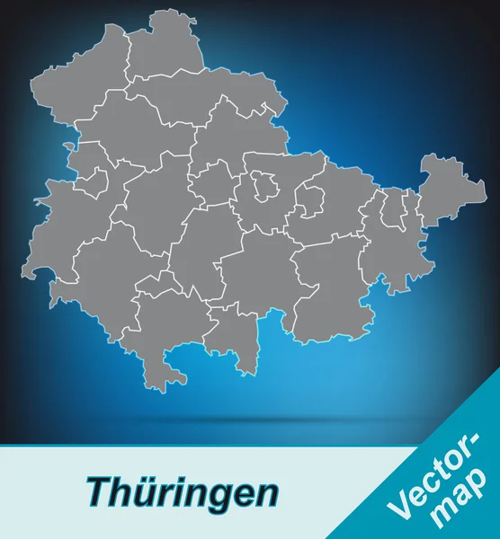 Thuringia Haritası — Stok Vektör