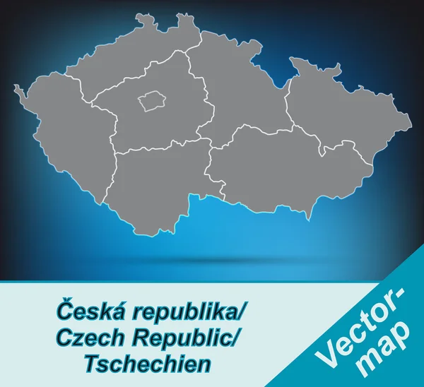 Mapa Republiki Czeskiej — Wektor stockowy