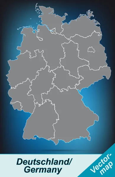 Carte de l'Allemagne — Image vectorielle