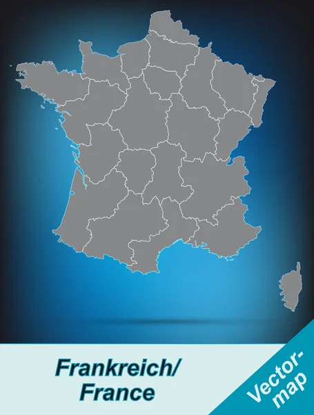 Mapa Francji — Wektor stockowy