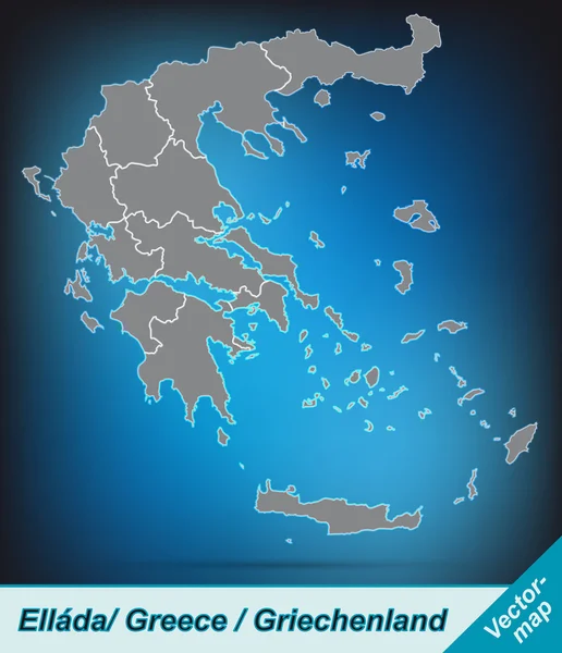 Map of Greece — Stock Vector