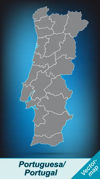 Mapa de Portugal — Vetor de Stock