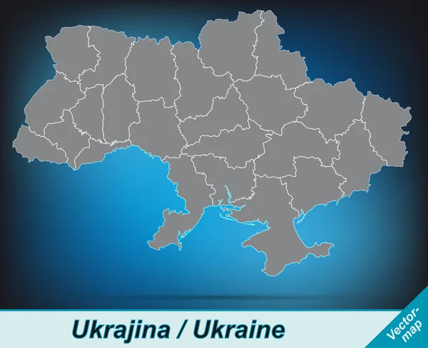乌克兰地图 — 图库矢量图片