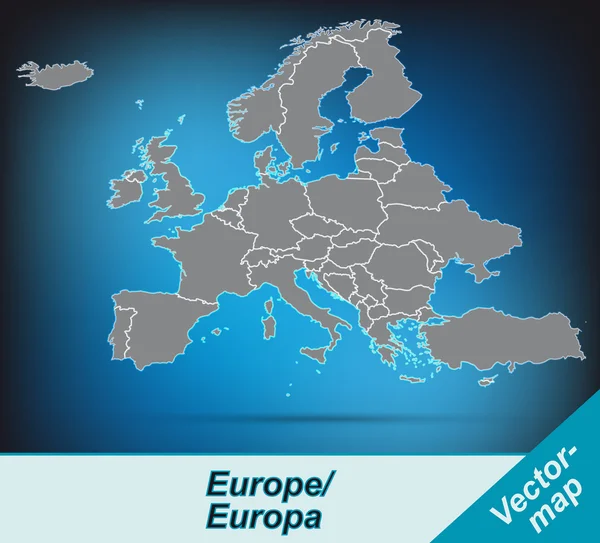 Euroopan kartta — vektorikuva