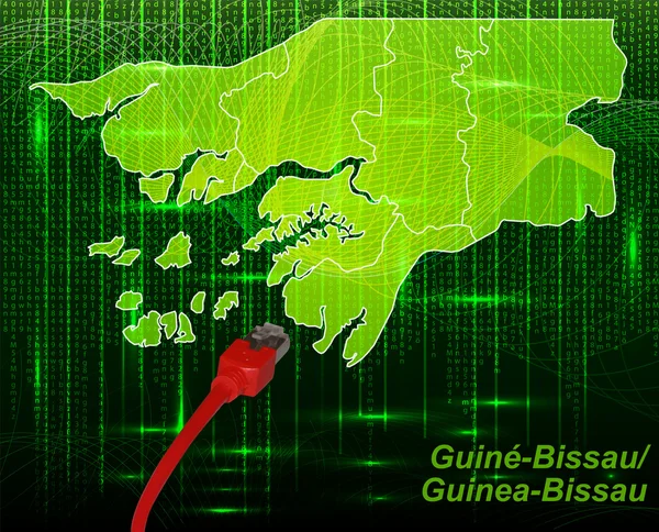 El mapa de Guinea Bissau — Vector de stock