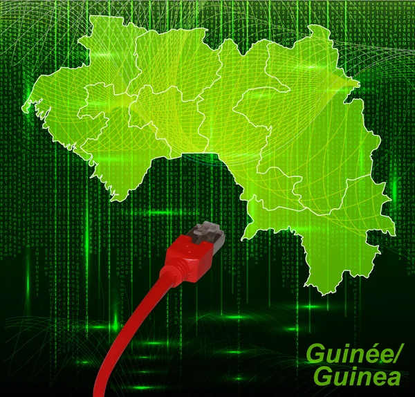 Mapa online de Guinea — Archivo Imágenes Vectoriales