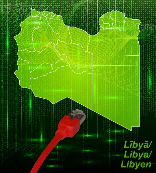 Mapa online de Libia — Archivo Imágenes Vectoriales