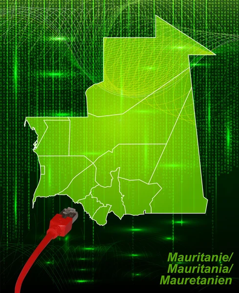 La mappa di mauritania — Vettoriale Stock