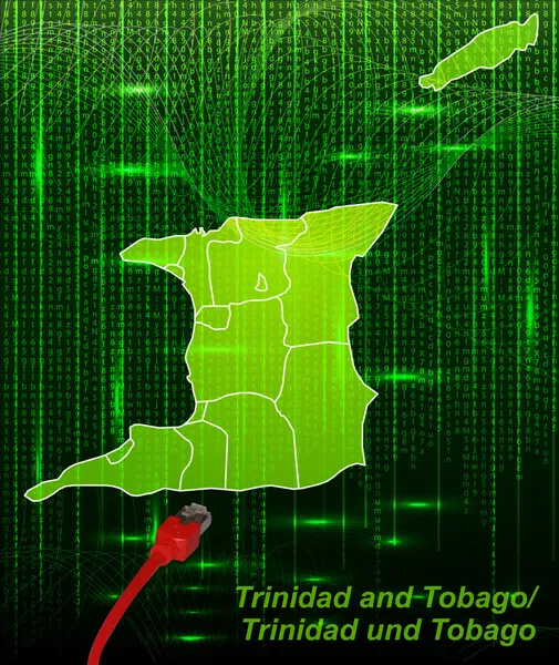 トリニダード ・ トバゴの地図 — ストックベクタ