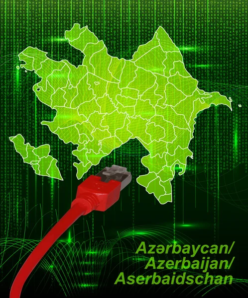 La mappa di Azerbaijan — Vettoriale Stock