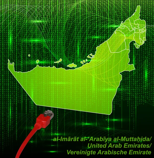 阿拉伯联合酋长国的地图 — 图库矢量图片