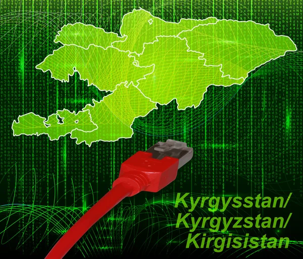 El mapa de kyrgyzstan — Vector de stock