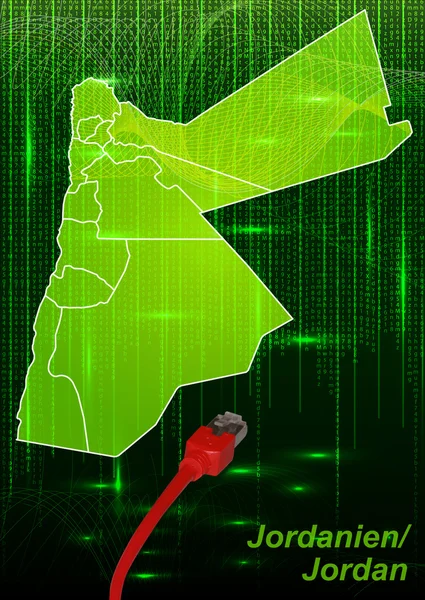 El mapa de Jordania — Archivo Imágenes Vectoriales