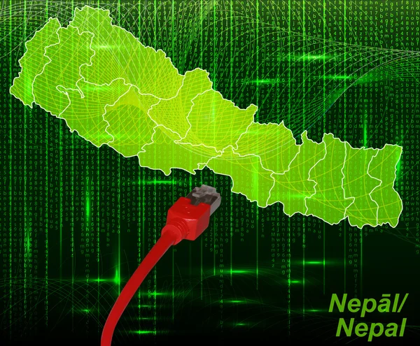 Karte von Nepal — Stockvektor