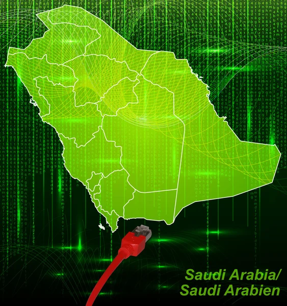 Mapa de arabia saudí — Archivo Imágenes Vectoriales