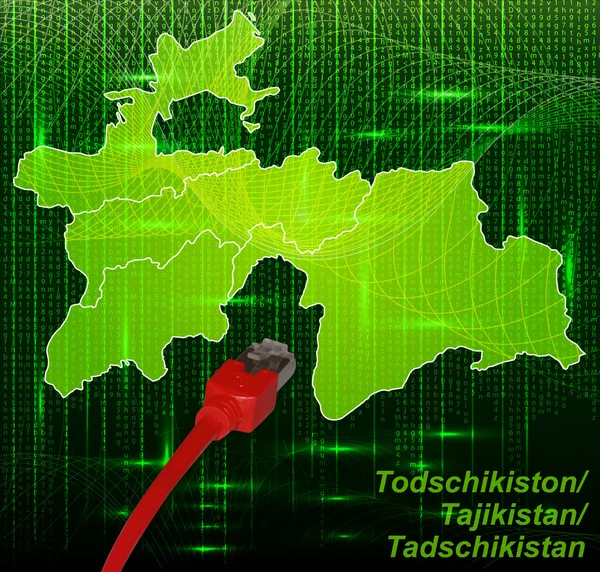 Karta över Tadzjikistan — Stock vektor