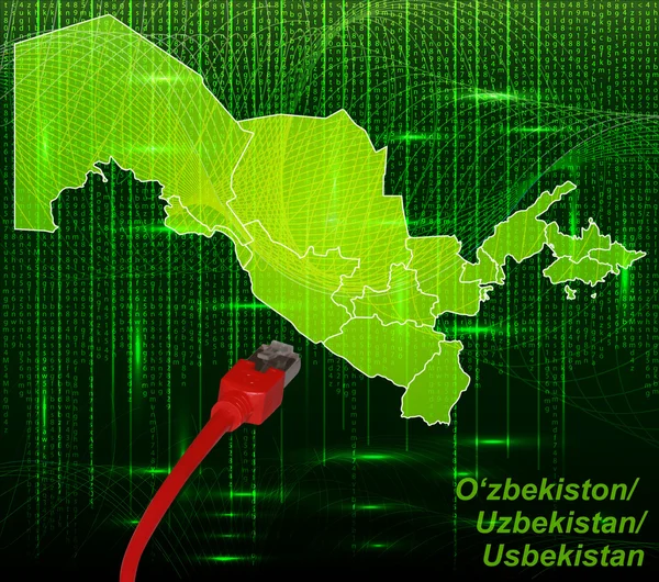 Mapa Uzbekistanu — Wektor stockowy