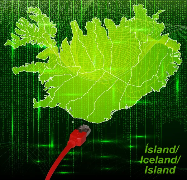 Map of Iceland — Stock Vector