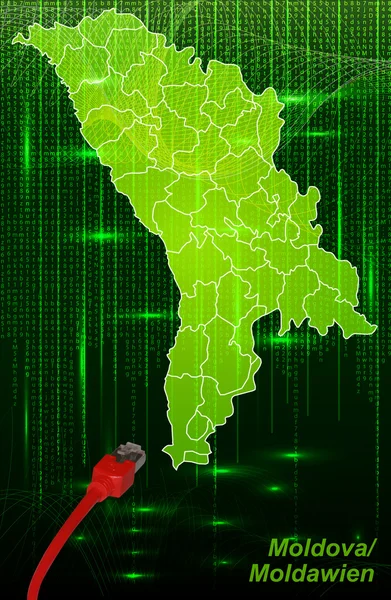 La mappa di moldavia — Vettoriale Stock